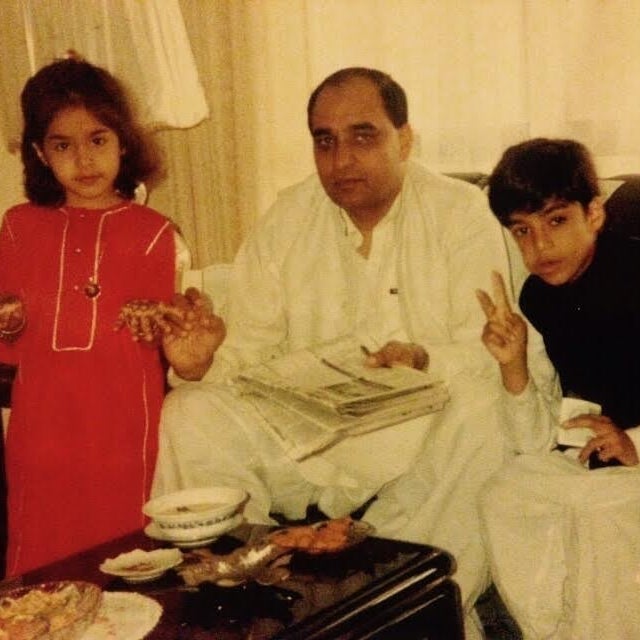 The author with her family celebrating Eid in the Eighties.