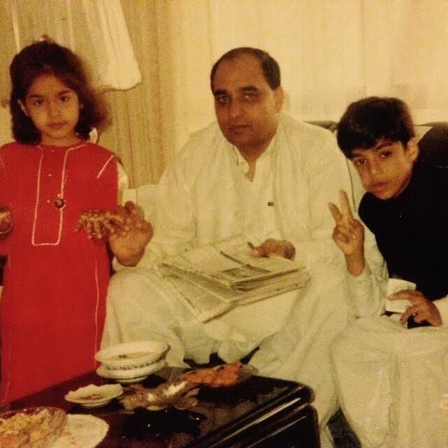 The author with her family celebrating Eid in the Eighties.