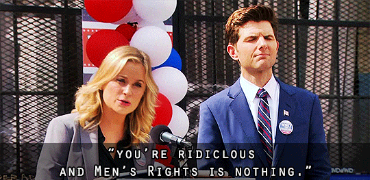 Leslie: "You're ridiculous and men's rights is nothing."