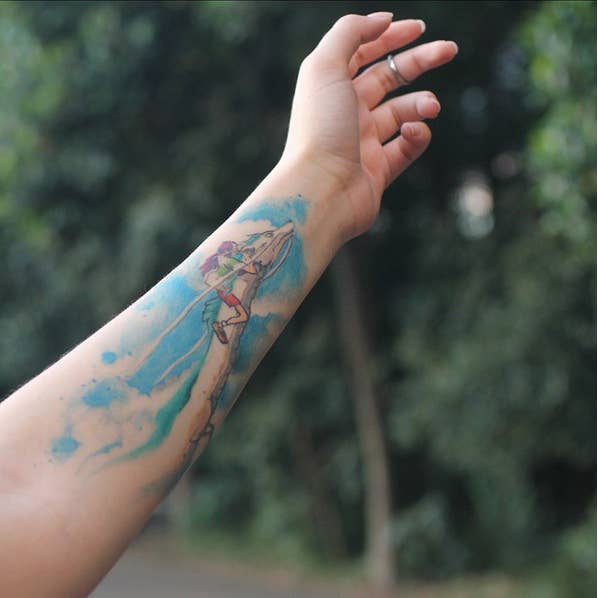 Ponyo Jellyfish Tattoo 19 Studio Ghibli Tattoos That Ll Make Your Heart Croon 19 studio ghibli tattoos that ll make