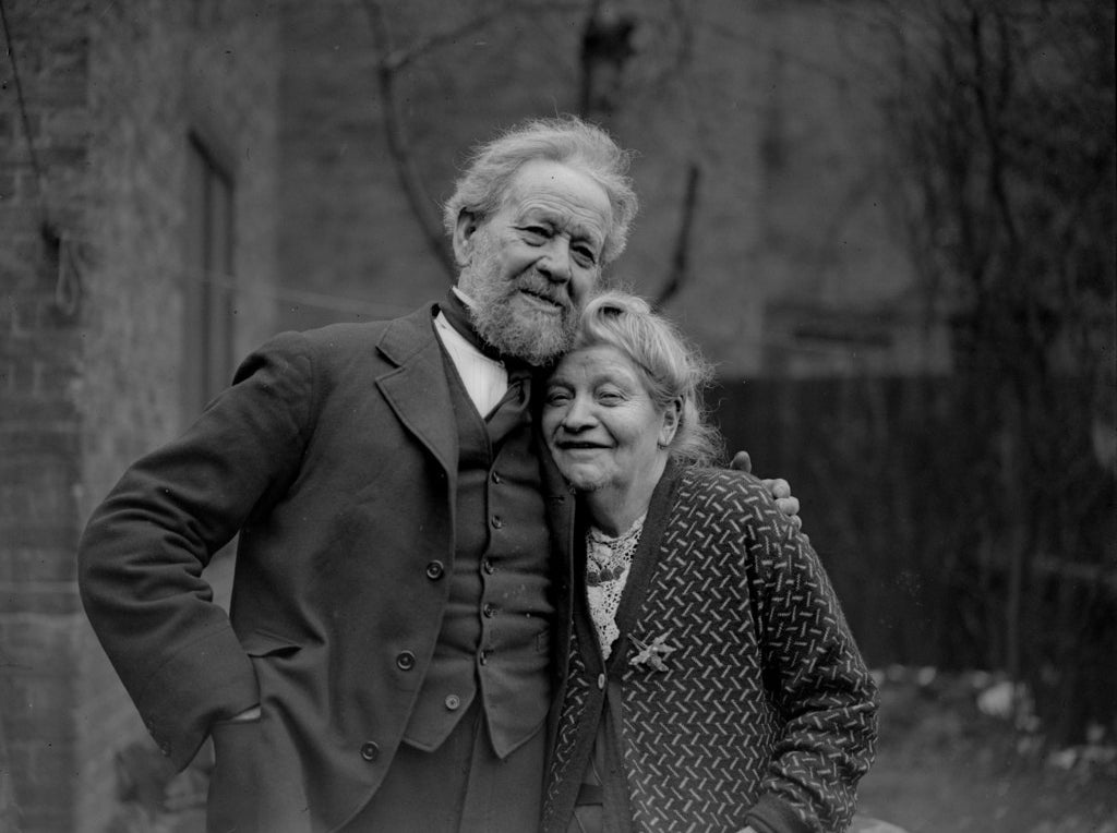 Mr and Mrs J Sibthorp celebrate their Golden Wedding anniversary at Romford in Greater London. April 1931.