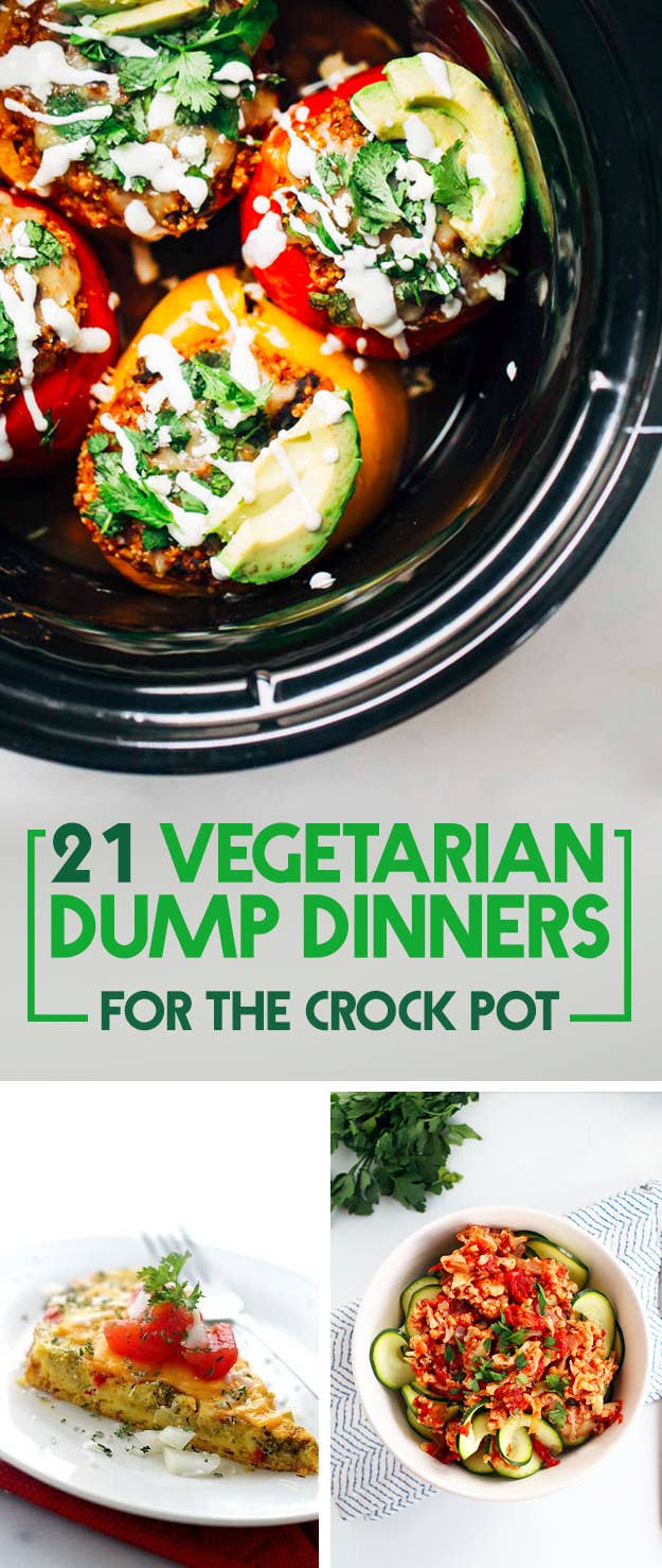 21 vegetarian dump dinners for the crock pot