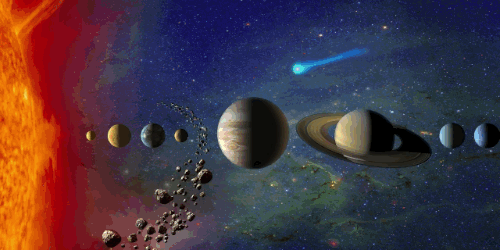 realistic model of the solar system scale