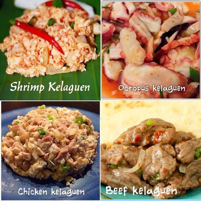 You can just about kelaguen anything. Mannok(chicken), guihan(fish), kåtne(beef), uhang(shrimp), gåmson(octopus), binadu(deer); combine it with lemon, grated coconut, onions, green onions, and throw in some donne'(red chili peppers) for some heat and you won't believe how a few simple ingredients can create something so delicious!