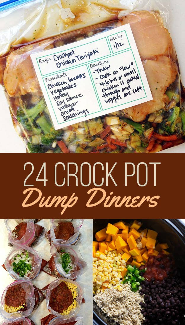 Large Family Dump & Go Crockpot Meals