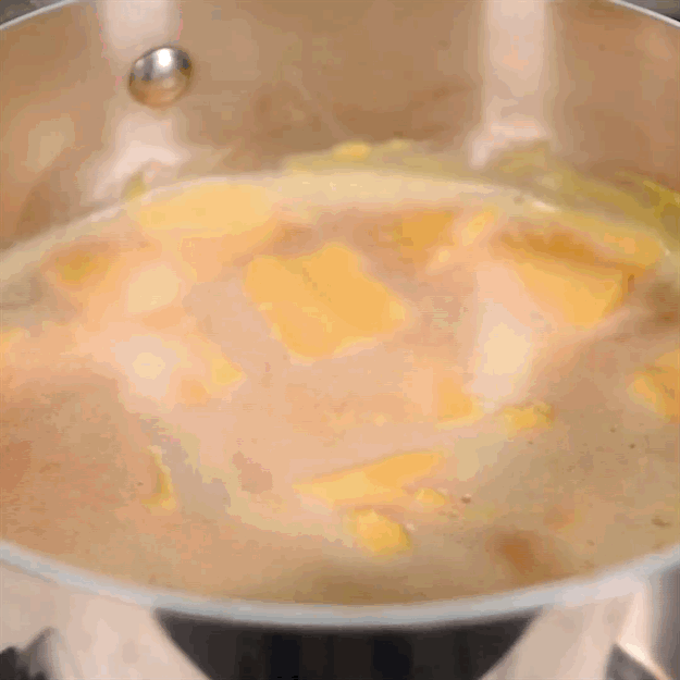 And drinking whenever you're not stirring. This will take about five to seven minutes.