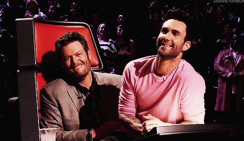 "Let's hope he doesn't forget I'm still going to have the lap he can always sit in." —Blake