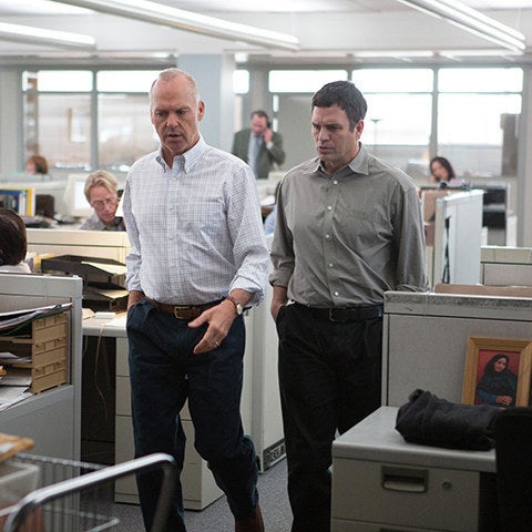 Michael Keaton and Mark Ruffalo in Spotlight