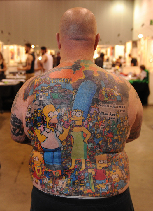 Simpsons world record set with 203 tattoos - Sports Illustrated