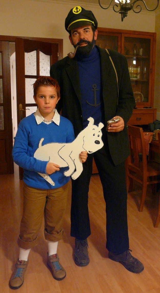 Tintin and Captain Haddock from Hergé’s The Adventures of Tintin series