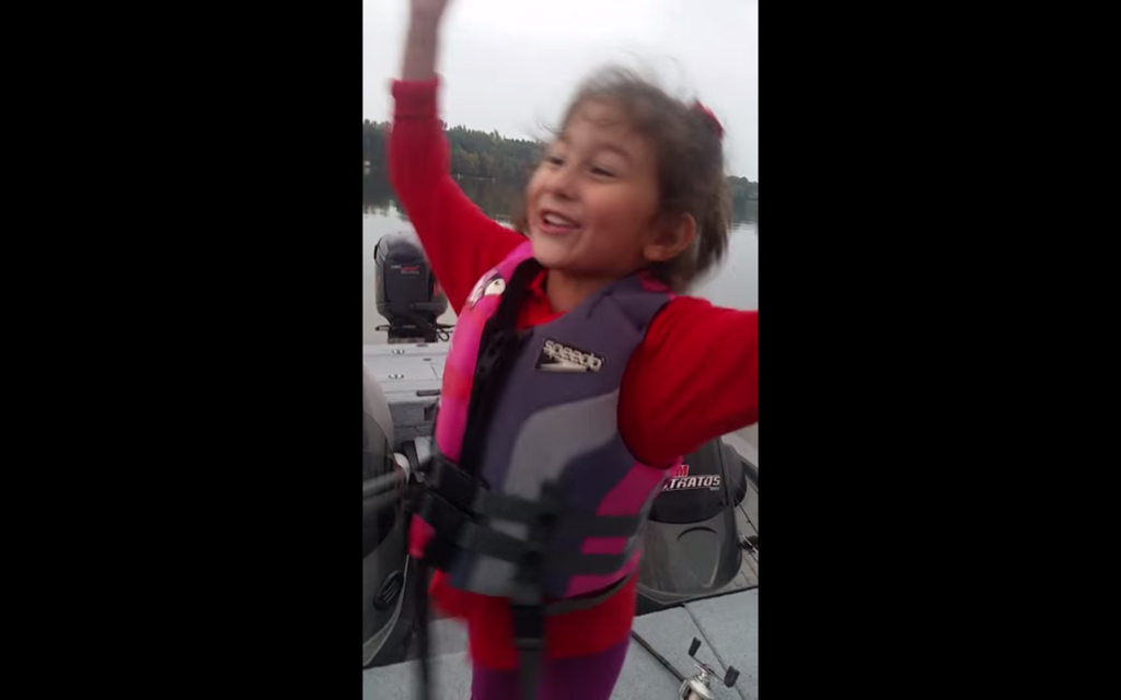 A Little Girl Caught A Five-Pound Bass With A Barbie Fishing Rod