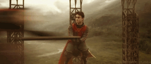 J.K. Rowling became a pro at writing descriptive chapters involving every single nail biting detail of quidditch matches. There was always a fear that Harry might die, embarrass himself, or let the Gryffindors down. Those who have not read the books will never know the anxiety of reading about a quidditch match.