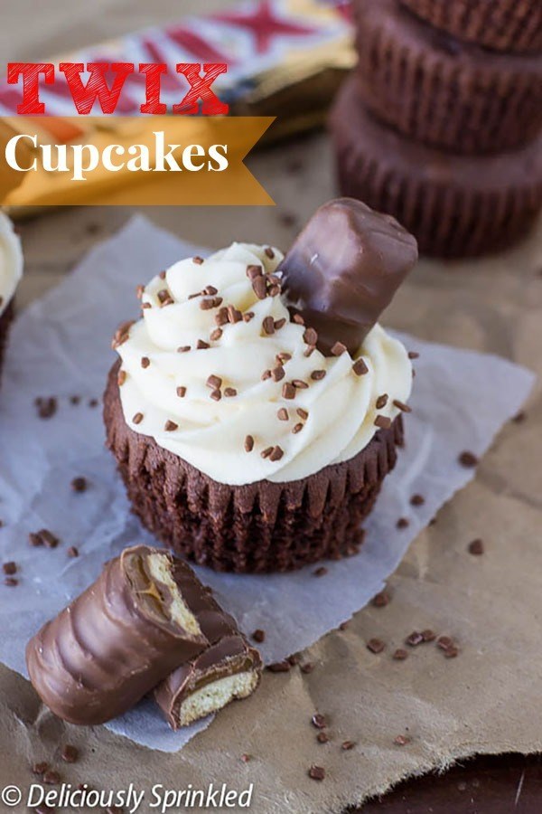 Get a cupcake and stick a Twix in it. Get the recipe here.