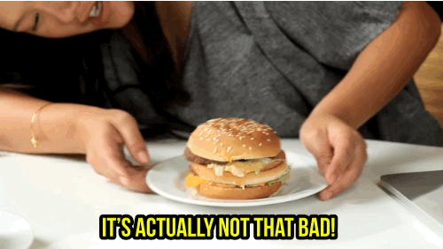 She thought the cheese was perfect and the lettuce amount was adequate in comparison to the advertised pic.