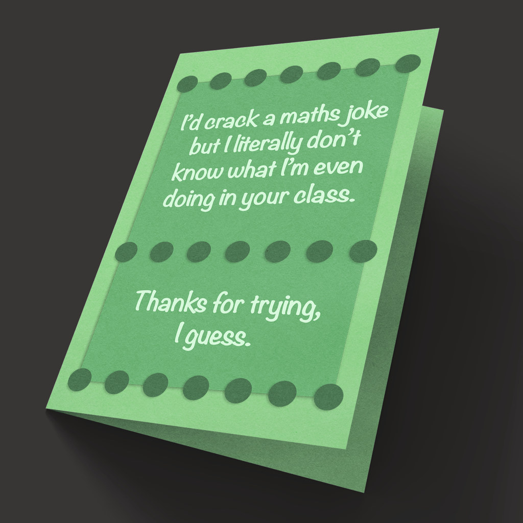 Your math. Business Card for Math teacher.