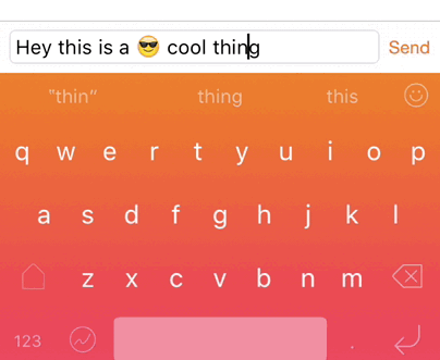 It's actually lowercase when you're typing lowercase. Brilliant.
