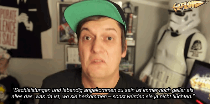CDU-Politiker wollen Flüchtlinge davon abschrecken, nach Deutschland zu kommen, indem die statt einem Taschengeld nur Sachleistungen kriegen.Was soll das sein – Hering in Tomatensoße, ultrarauhes Klopapier und KIK-Klamotten? Menschenunwürdig und bescheuert, sagt LeFloid, und es würde auch null funktionieren. Denn: “Sachleistungen und lebendig angekommen zu sein ist für Flüchtlinge immer noch geiler als all das, was da ist, wo sie herkommen – sonst würden sie ja nicht flüchten.”