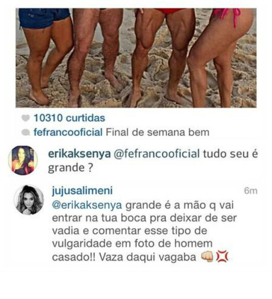 "Grande é a mão que vai entrar na tua boca." Isso aí é verso de soneto.