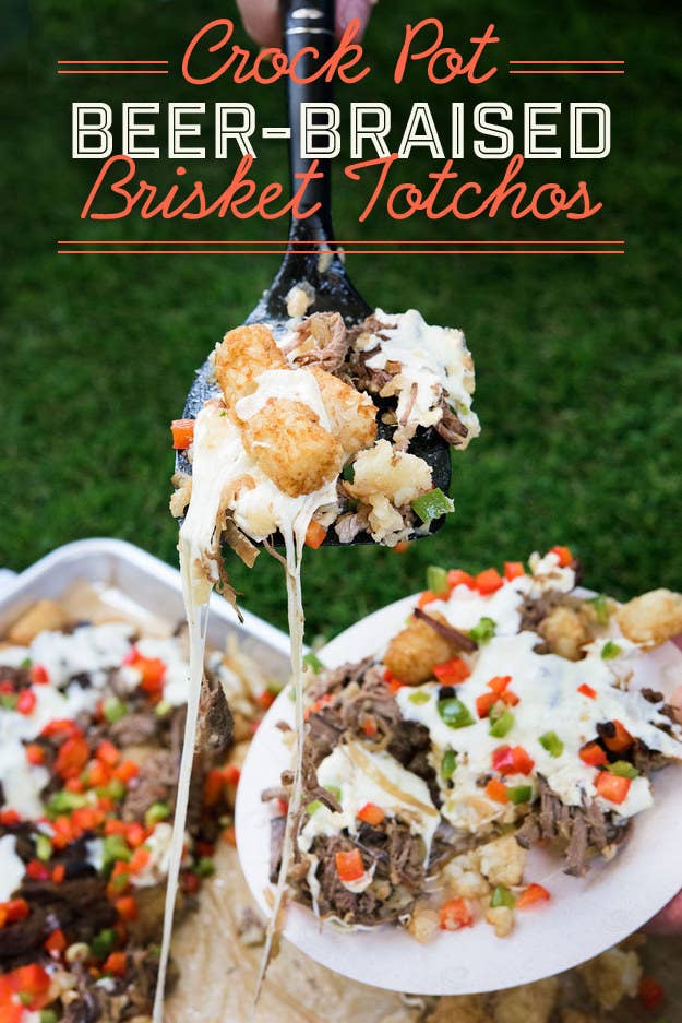 Slow Cooker Beer-Braised Brisket Totchos