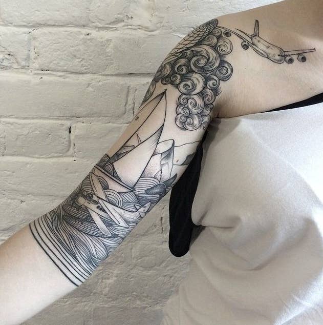 23 Stunningly Delicate Tattoo Sleeves That Are Beyond Dreamy