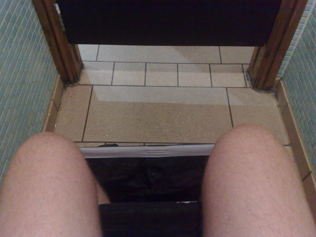 This literally involves crawling along a public toilet floor. Also, you don't even get to see the result of the joke, which at best/worst is making a desperate stranger shit themself.