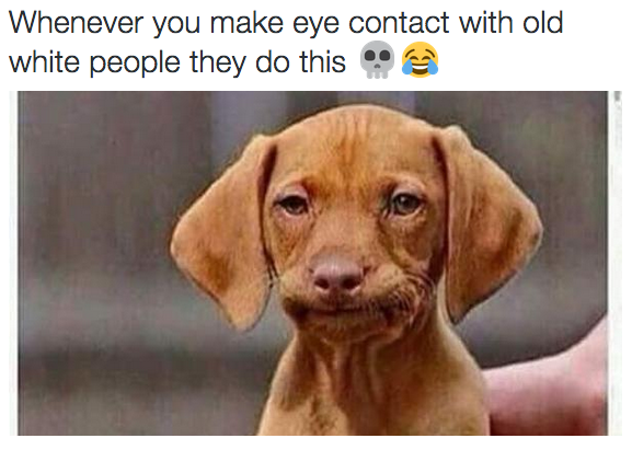 Contact when he makes eye Eye Contact