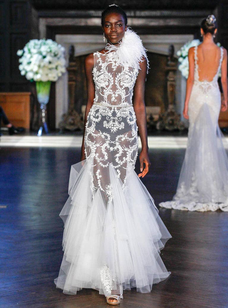 chinese dress ladies Corset Strapless Front Slit Back Lace-Up Tulle Wedding Dress with Applique