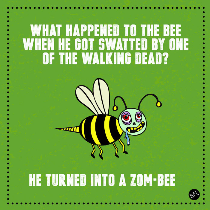 Illustration of a zombie bee