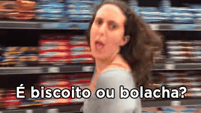 E depois completa:"Uns falam biscoito, outros falam bolachaeu falo biscoito, mas pode falar bolacha"