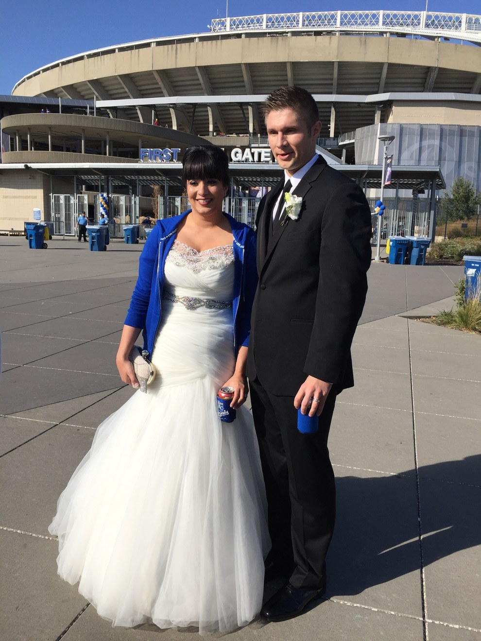 A Bride And Groom Went To A Kansas City Royals Playoff Game During