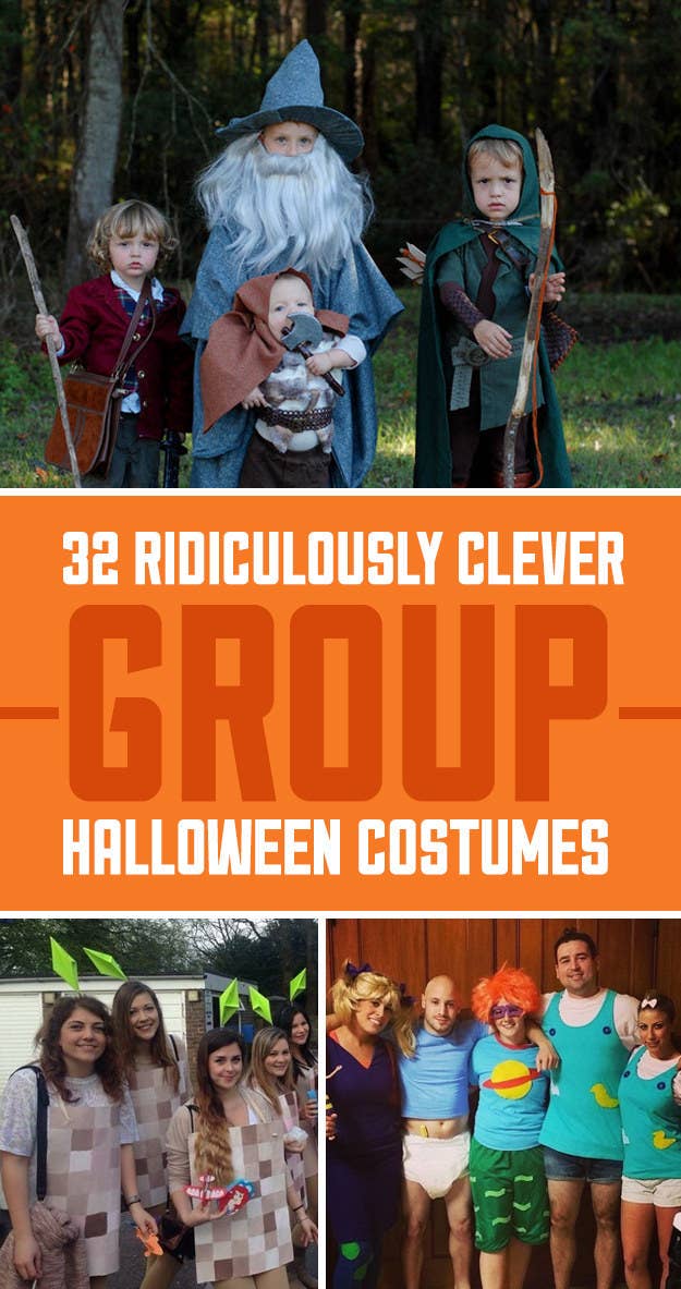 diy group of 3 halloween costumes