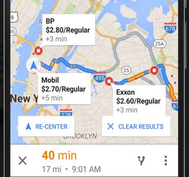 Image result for Google maps gas stations along route Image result for Google maps gas stations along route