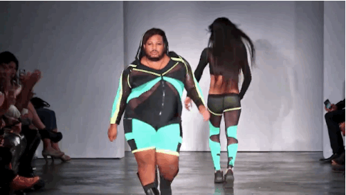 "Being a professional dancer, I already know the pressure of not fitting into the typical look of what a dancer should be," he said. "So stepping into modeling and walking the runway, that pressure is compounded even more."