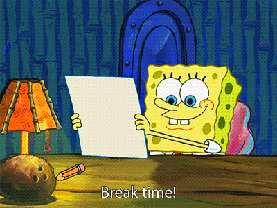 Doing something that will cheer you up is preferable (like watching an episode of your favorite half-hour comedy), but if you're on a tight deadline, even taking a productive break is better than nothing. "Find a task that's mindless but still useful to the cause, like going back and reorganizing your notes or rereading research you've done," says Hambrick.