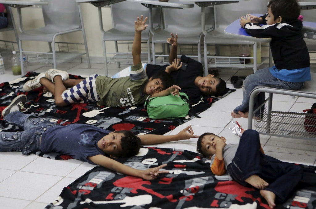 Children who were evacuated to the University of Puerto Vallarta