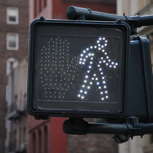 This means using traffic signals/crosswalks and safely crossing the street at corners. Kids should be sure to look both ways before crossing, too.