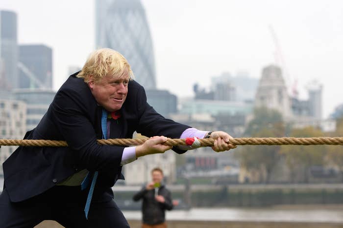 Here S Boris Johnson Inevitably Making An Arse Of Himself In A Tug Of War