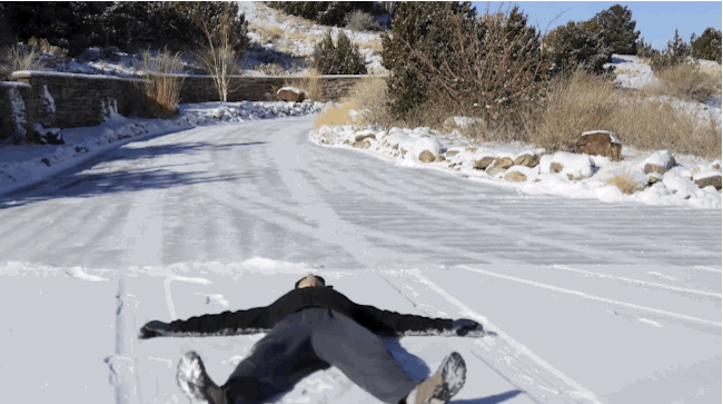 Creating the perfect snow angel requires commitment and athletic skill, and you know it.