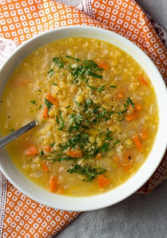 bowl of the lentil soup