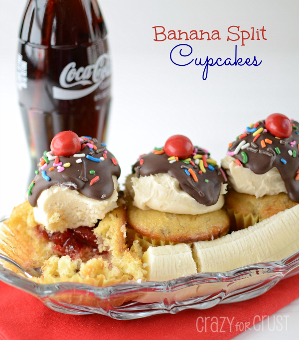 Make a banana split with cupcakes instead of ice cream.