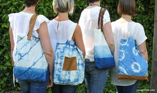 Canvas Leather Tote Bag DIY Tutorial - Lia Griffith
