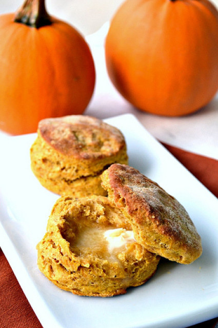 These Fluffy Vegan Pumpkin Biscuits are amazing as a side but also supremely delicious as breakfast.