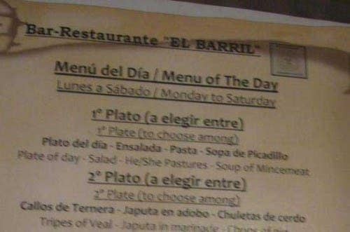 25 Menus Terriblemente Mal Traducidos