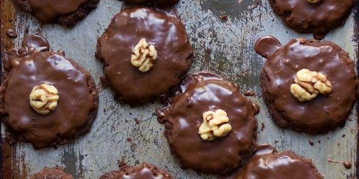 These chocolate-covered chocolate numbers get an extra crunch from cornflakes.Get the recipe here.
