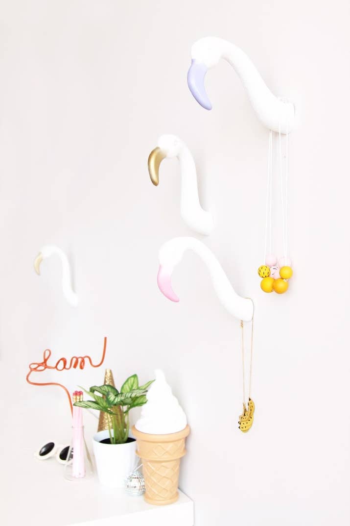 A perfect (-ly strange) way to display your necklace collection.Get the tutorial at Aww, Sam.