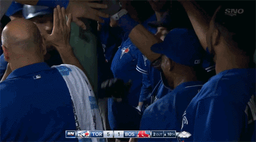 Jose Bautista & Josh Donaldson Toronto Blue Jays Celebrate Bobblehead