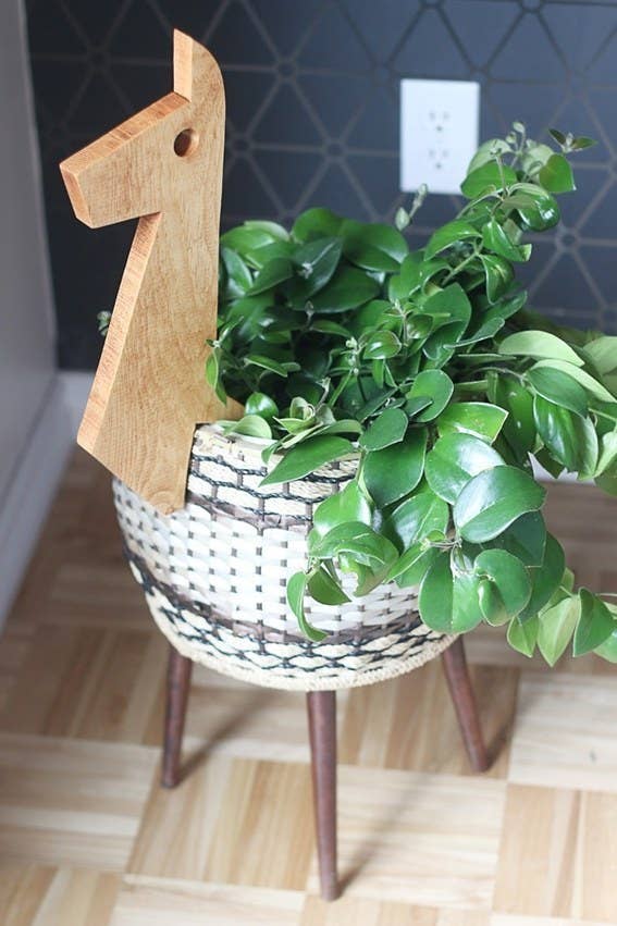 Or you could just use it as a storage basket (the llama doesn't care what you put in it).Get the tutorial at Curbly.