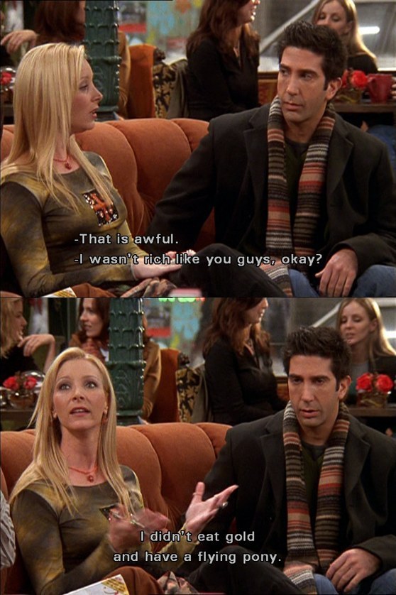 This take from Phoebe on just how the others grew up.