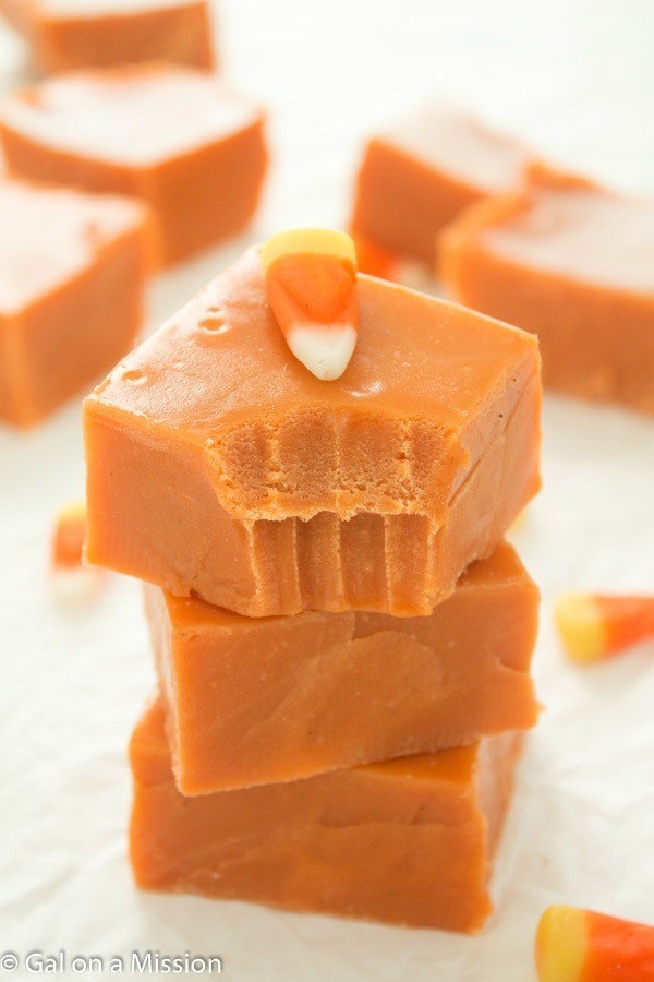 Turns out that candy corn + peanut butter pretty much = Butterfingers. Magic. Recipe here.