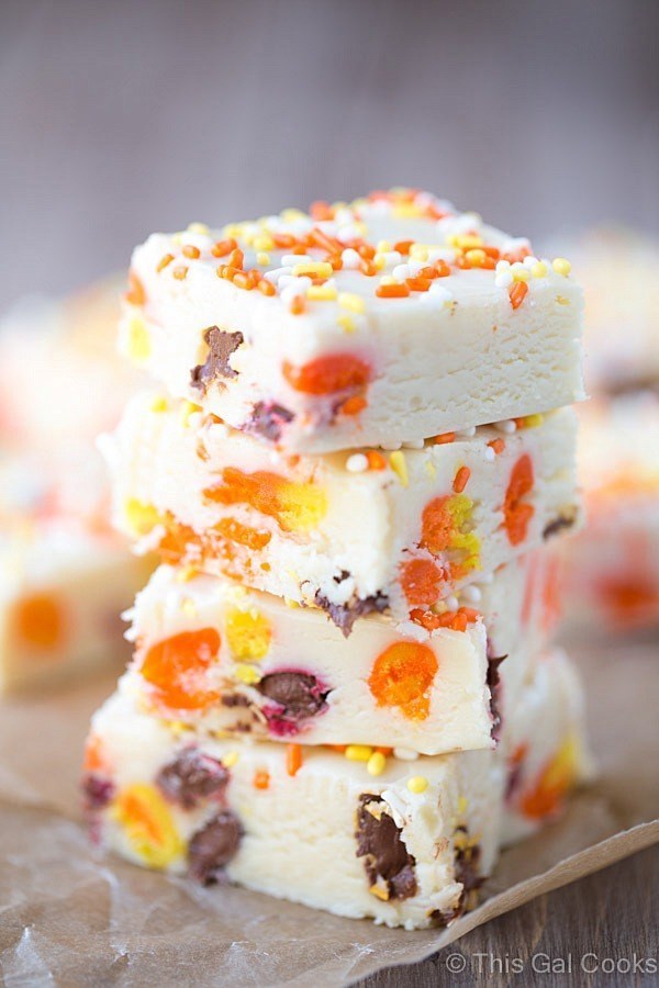 Now you have a use for those candy corn-flavored M&Ms, too. Recipe here.